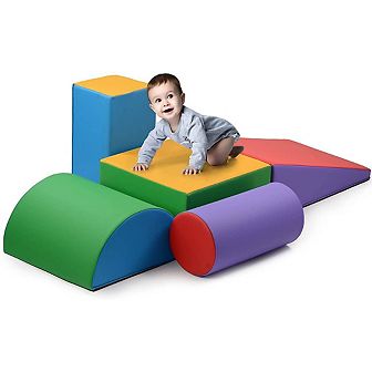 Climb and Crawl Activity Play Set - 5 pc Climbing Foam Shape Toy for Toddler