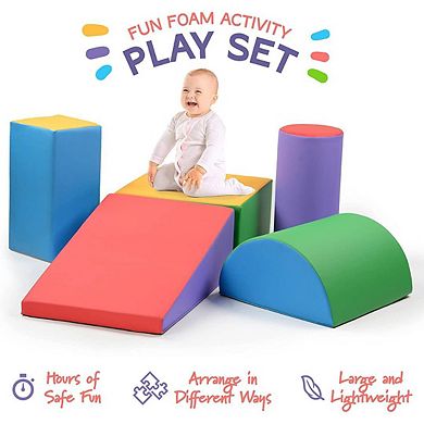 Climb and Crawl Activity Play Set - 5 Piece Climbing Foam Shape Toy for Toddler