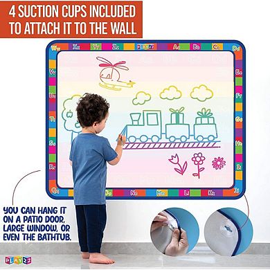 Large Magic Water Doodle Mat 22 PCS 39X30 - Extra Large Water Drawing Doodling Mat Mess Free