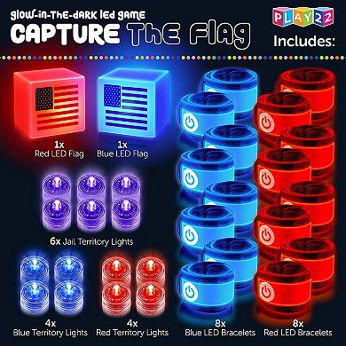 American Capture The Flag Glow in The Dark Game - Capture The Flag Game Up to 14 Players