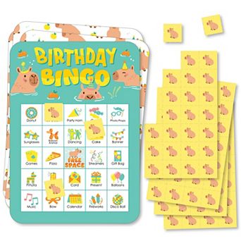 Big Dot Of Happiness Capy Birthday Picture Bingo Cards And Markers Capybara Party Bingo Game 18 ct