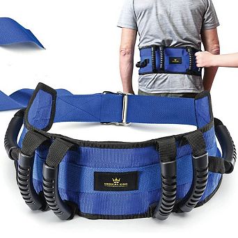 Transfer Belt With 6 Handles Gait Belt With Release Metal Buckle 56'' Long Holds Up 500 Lbs
