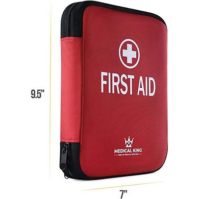 First Aid Kit With 360pcs  Great For Most Injuries, Travel, Work, Home And Outdoor Emergencies
