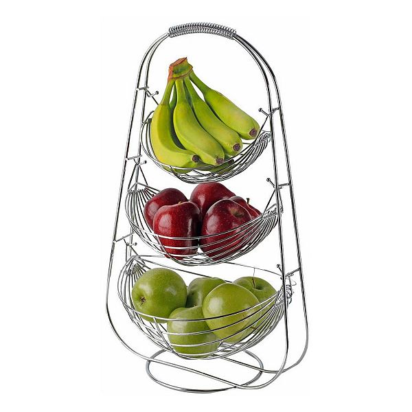 3 Tier Stainless Steel Fruit basket Large Fruit Storage Bowl Useful for Fruit Storage Basket