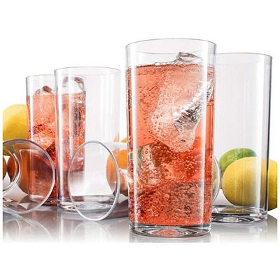 HomeIT 6-Pc. Acrylic Glassware 20-Oz. Tumbler Cups
