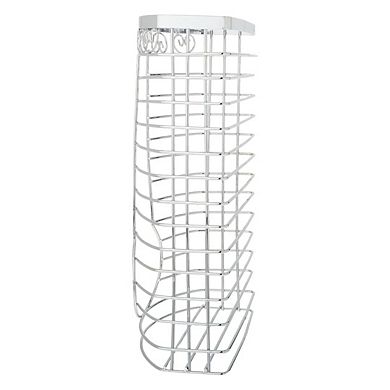 Plastic Bag Storage Holder in Chrome - Over the Cabinet Kitchen Organizer or Wall Mount