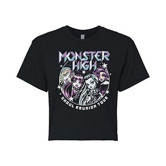 Juniors' Monster High Ghoul Reunion Tour Cropped Tee