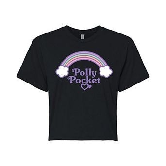 Juniors' Polly Pocket Rainbow Cropped Tee