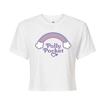 Juniors' Polly Pocket Rainbow Cropped Tee
