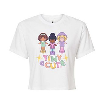 Juniors' Polly Pocket Tiny & Cute Cropped Tee