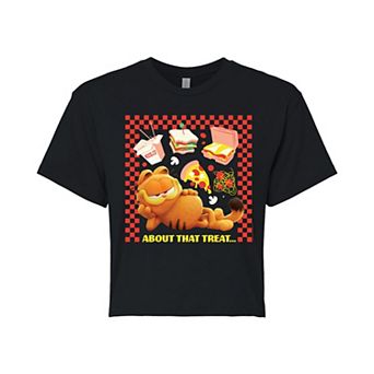 Juniors' Garfield About That Treat Cropped Tee