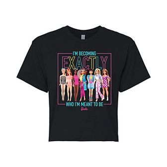Juniors' Barbie® Exactly Who I'm Meant To Be Cropped Tee