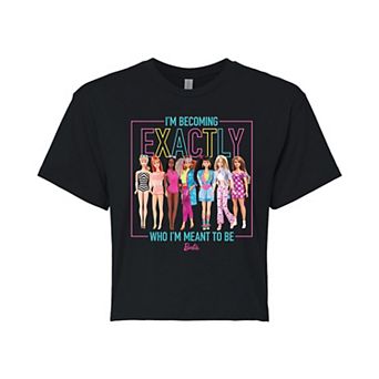 Juniors' Barbie® Exactly Who I'm Meant To Be Cropped Tee
