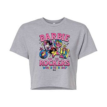 Juniors' Barbie® The Rockers World Tour 1987 Cropped Tee