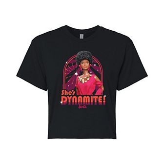 Juniors' Barbie® She's Dynamite Cropped Tee