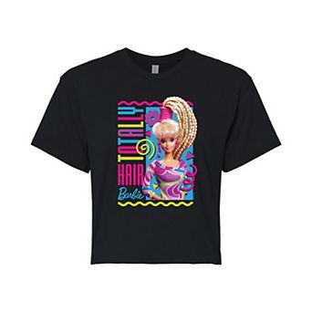 Juniors' Barbie® Totally Hair Barbie Cropped Tee