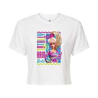Juniors' Barbie® Totally Hair Barbie Cropped Tee