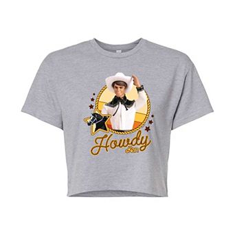 Juniors' Barbie® Howdy Western Ken Cropped Tee