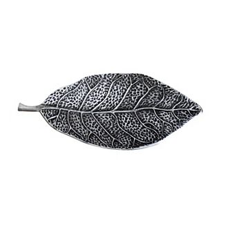 nearly natural Antiqued Gray Leaf Decorative Tray