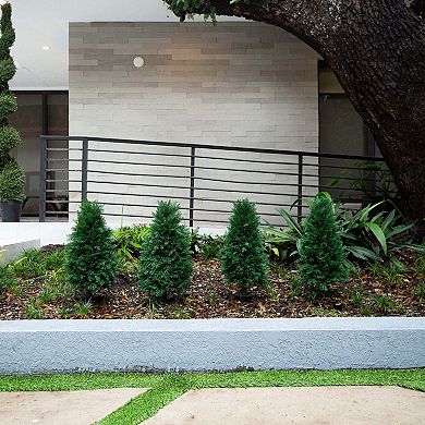 nearly natural 2.5-ft. Artificial Cedar Plant with Integrated Ground Stake 2-piece Set