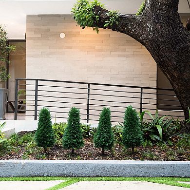 nearly natural 3-ft. Artificial Cedar Plants with Integrated Ground Stake 2-piece Set