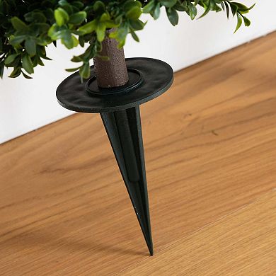 nearly natural 2.5-ft. Artificial Boxwood Plants with Integrated Ground Stake 2-piece Set