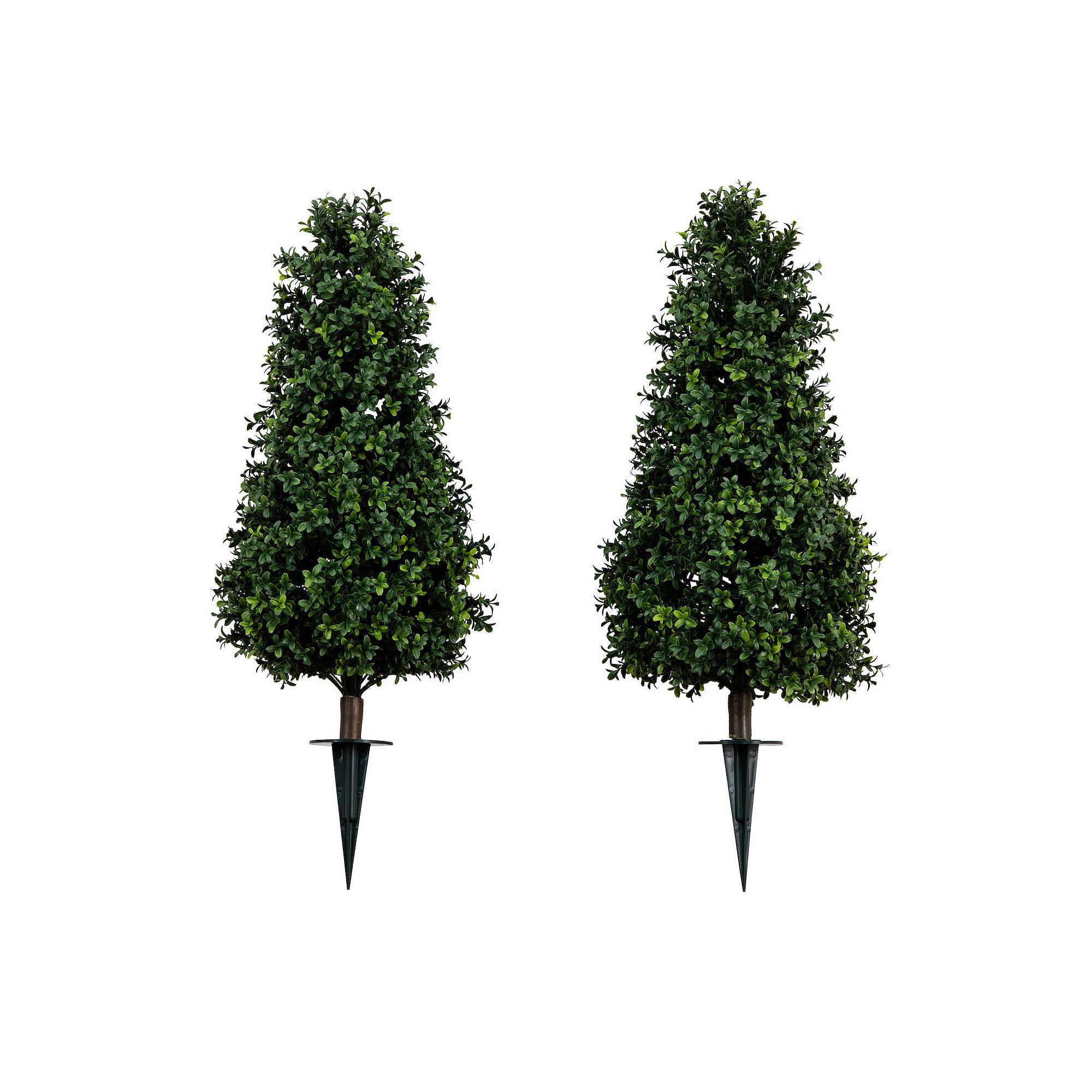 nearly natural 3-ft. Artificial Boxwood Plants with Integrated Ground Stake