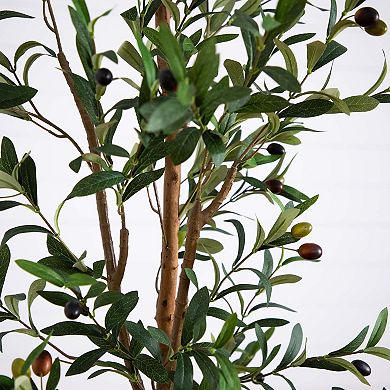 nearly natural 7-ft. Artificial Olive Tree Floor Decor