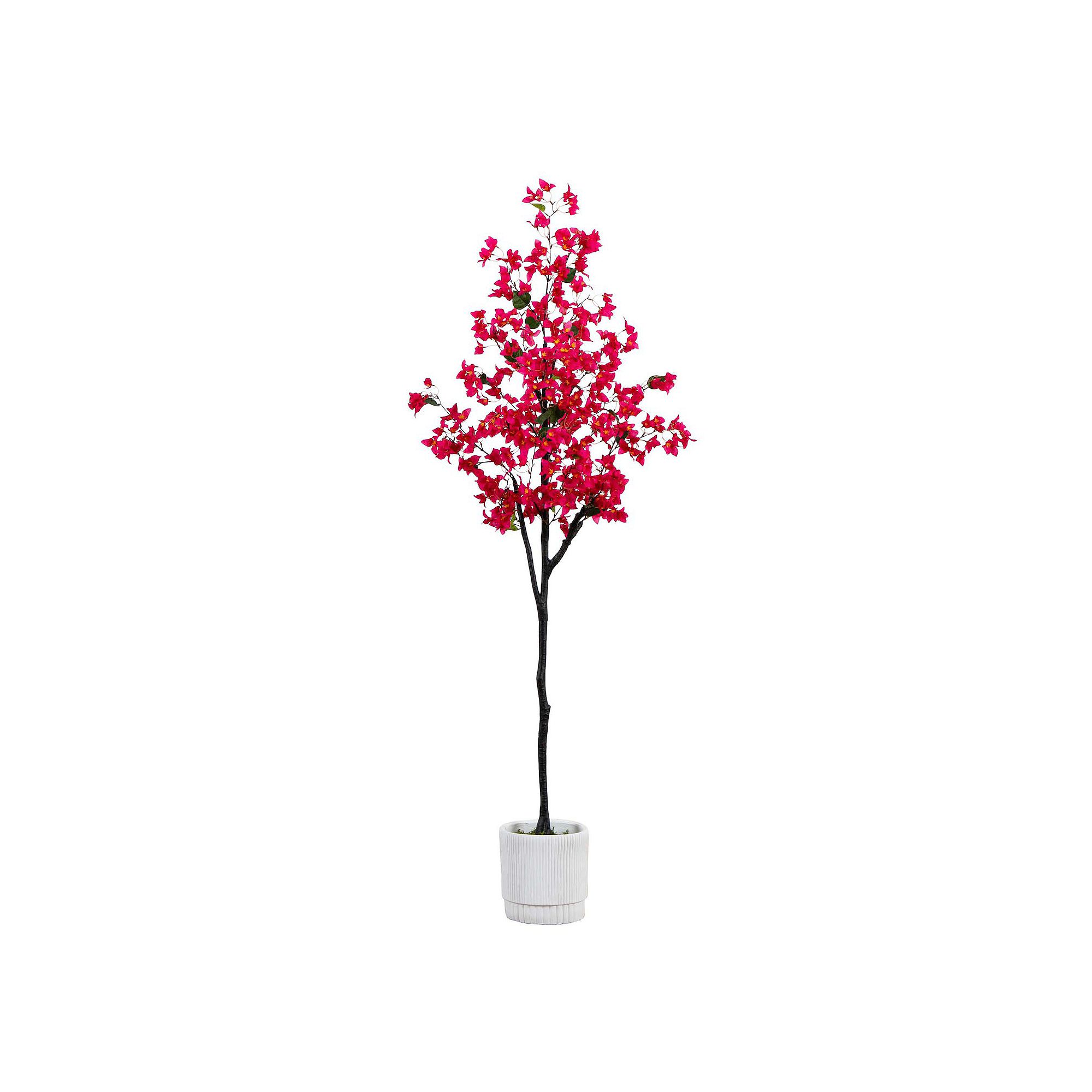 nearly natural 6-ft. Artificial Bougainvillea Tree Floor Decor, Pink