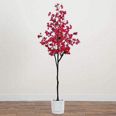 nearly natural 6-ft. Artificial Bougainvillea Tree Floor Decor