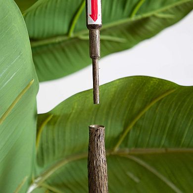 nearly natural 6-ft. Artificial Rubber Tree in Decorative Planter with Real Touch Leaves Floor Decor