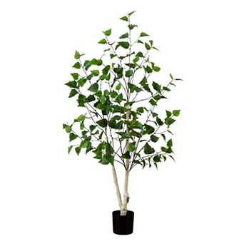 nearly natural 4-ft. Artificial Birch Tree Floor Decor