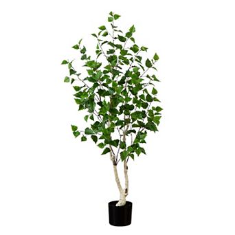 nearly natural 5-ft. Artificial Birch Tree Floor Decor