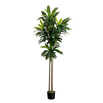 nearly natural 7-ft. Artificial Dracaena Tree with Real Touch Leaves Floor Decor