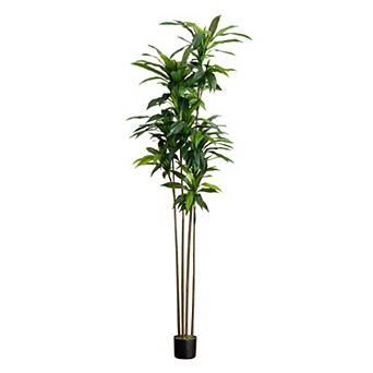 nearly natural 8-ft. Artificial Dracaena Tree with Real Touch Leaves Floor Decor