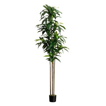 nearly natural 9-ft. Artificial Dracaena Tree with Real Touch Leaves Floor Decor