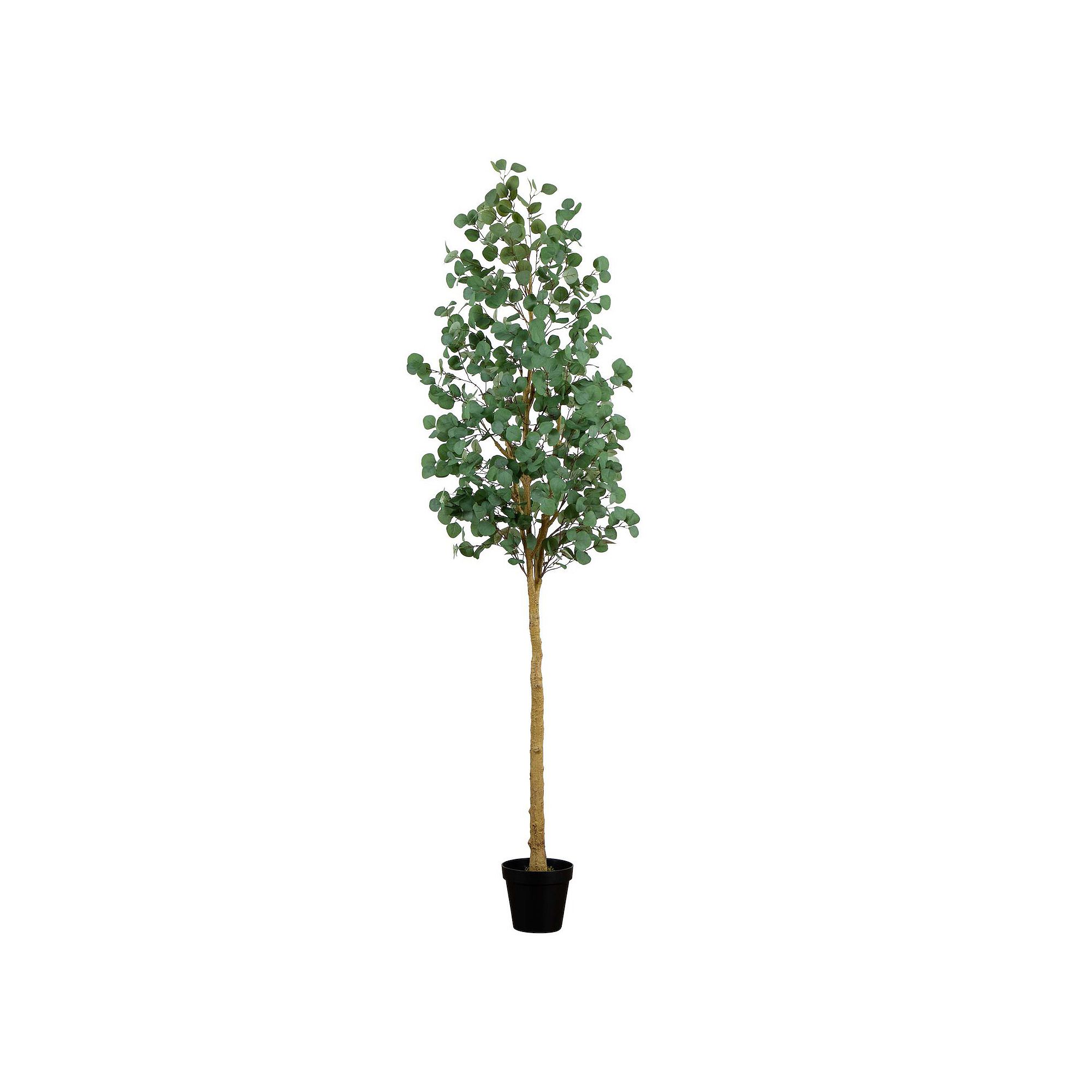 nearly natural 8-ft. Artificial Eucalyptus Tree Floor Decor, Green