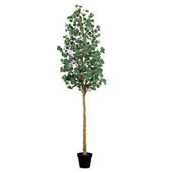 nearly natural 8-ft. Artificial Eucalyptus Tree Floor Decor