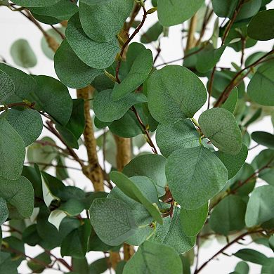 nearly natural 8-ft. Artificial Eucalyptus Tree Floor Decor
