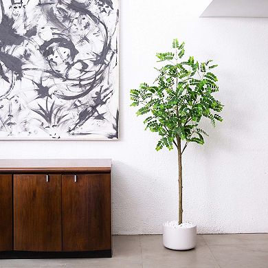 nearly natural 6-ft. Artificial Greco Citrus Tree Floor Decor