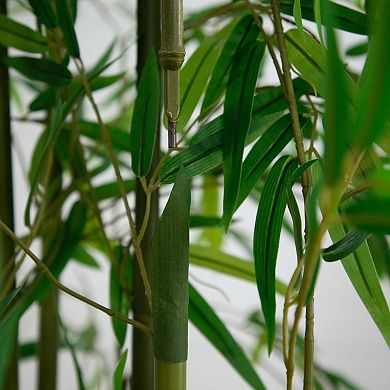 nearly natural 9-ft. Artificial Green Bamboo Tree Floor Decor