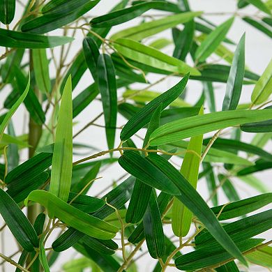 nearly natural 9-ft. Artificial Green Bamboo Tree Floor Decor
