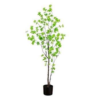nearly natural 5-ft. Artificial Minimalist Enkianthus Tree Floor Decor
