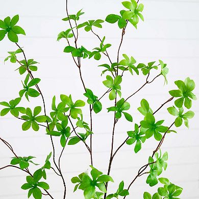 nearly natural 5-ft. Artificial Minimalist Enkianthus Tree Floor Decor