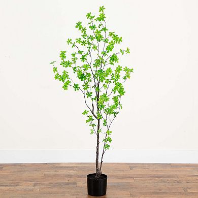 nearly natural 5-ft. Artificial Minimalist Enkianthus Tree Floor Decor