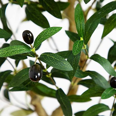 nearly natural 4-ft. Artificial Olive Tree Floor Decor