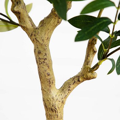 nearly natural 4-ft. Artificial Olive Tree Floor Decor