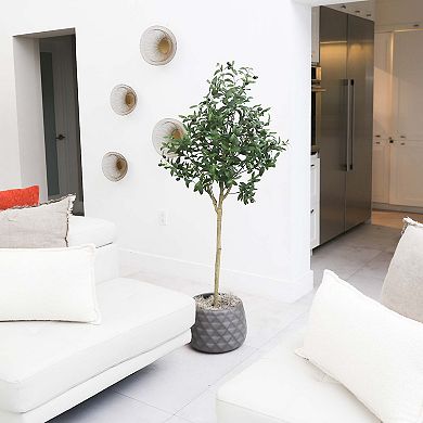 nearly natural 4-ft. Artificial Olive Tree Floor Decor