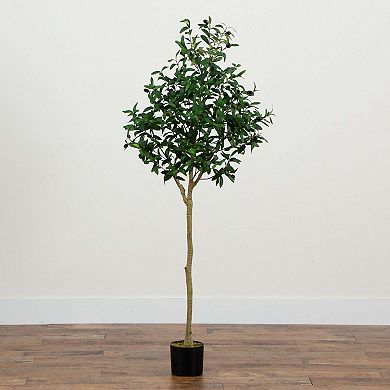nearly natural 5-ft. Artificial Olive Tree Floor Decor