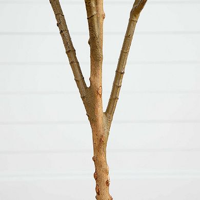 nearly natural 6-ft. Artificial Olive Tree with Natural Trunk Floor Decor